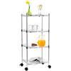 Casa pura® rollwagen Luna con 4 ripiani in vetro di sicurezza | Bad rollwagen | - Carrello portavivande | carrello | 40 x 30 x 89 cm