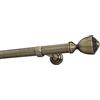 Sento Kit Bastone per Tende in metallo 25mm Ottone Antico Montaggio a Muro 200 cm (1x200cm) AVANTI