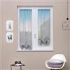 fashion home Pagano Coppia Tendine - Tenda a Vetro - Tendina a Vetro Tinta Unita - Tessuto semitrasparante - Misura 60x150-60x230cm