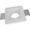 VR VETRINEINRETE Vetrineinrete® Portafaretto da incasso in gesso a scomparsa quadrato 100x100mm supporto per faretti gu10 e mr16 foro 105x105 mm GS-03 P33