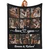 Generic Coperta Personalizzata con Foto e Scritta - Plaid Personalizzato per Donna, Uomo, Coppia e Famiglia - coperta pile personalizzate per San Valentino, Festa del Papà e Festa della Mamma