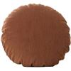 SWJ-swjssb Copri Cuscini 45x45 Divano Rotondo Federe Copricuscino 50x50 con Cerniera,Federe Tondo Moderne per Camera da Letto Divano Decorativo Ciniglia Elegante Lavabile(Caramel,60 cm (1pc))