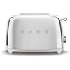 Smeg, Tostapane 2x2 TSF01SSEU, 2 Scomparti da 36mm, 6 Livelli di Doratura, Funzione Riscaldamento, Scongelamento e Bagel, Espulsione Automatica del Pane, Cassetto Raccoglibriciole, 950W, Acciaio