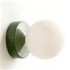 Jatwefiv Applique da Parete Interno Plafoniera da Parete Camera Moderno 12cm Lampade da Muro Creative Palla di Vetro per Camera da Letto Soggiorno Bagno,Verde