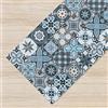 IlGruppone Tappeto Cucina Antiscivolo Made in Italy Passatoia Antimacchia Multiuso Corridoio Soggiorno Lavabile in Lavatrice - 50x200 - Mattonella Acqua