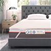 INmaterassi - Topper per Materassi, Correttore in Memory Foam, Coprimaterasso Ortopedico, Antiacaro e Antibatterico, Sfoderabile e con Fasce Angolari, Alto 5 cm, Letto Piazza e Mezza 120 x 200 cm