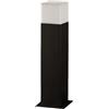 Partenopea® Lampione a led lampioncino con attacco per Lampadine E27 illuminazione da esterno palo da giardino per sentieri moderno (Nero, senza sensore)