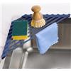 Tomorotec Scolapiatti triangolare compatto con rivestimento in silicone per angolo del lavello, organizer pieghevole in acciaio inossidabile sopra il lavello e ripiano portaoggetti