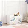 [en.casa] Baule per Giocattoli (AxLxP) 40 x 60 x 30 cm Cassapanca per Cameretta Contenitore Porta Giochi - Mobile a Misura di Bimbi - Decorazione Koala - Blu/Bianco