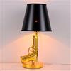 TaleTre Lampada da tavolo cinese con pistola dorata Lampada da tavolo moderna e minimalista semplice for soggiorno Lampada da scrivania creativa Illuminazione for biblioteca Lampada da notte for sala