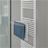 Inbagno Stendibiancheria universale per termoarredo in acciaio cromato, 51x28 cm con libera installazione e ganci laterali