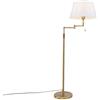 Qazqa ladas - Lampada da terra con braccio girevole Moderno - 1 luce - L 525 mm - Bronzo - Moderno - Soggiorno I Camera da letto