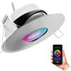 SSC-LUXon YOKU - Faretto da incasso IP65, orientabile, 230 V, dimmerabile, con modulo LED WLAN (RGB e toni bianchi), controllo intelligente tramite app e lingua