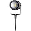V-TAC Faretto LED Cob da Giardino 12W, con Picchetto, Nero Ip65