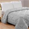 Home Tresor - Trapunta Invernale Singola Imbottita in Morbida Microfibra, Piumone Letto Autunno Inverno Traspirante Anallergico Fantasia 1 Piazza 170x250 cm, Geometrico 5