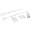 OWIJI Stendipanni Balcone Esterno Interno Stendino Bianco Ferro Aste Pieghevoli 56 cm Attacco Universale Piastre Antitorsione Balcone Ringhiera Kit Montaggio Completo Installazione Semplice