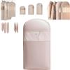 Generico Borsa porta abiti salvaspazio con cerniera autocompressiva, organizer per armadio e contenitore per piumini, sacchetti porta abiti antipolvere, sacchetti a compressione (Rosa, L)