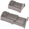 COSE DA CASA Scolapiatti posate da appoggio retrattile regolabile allungabile salvaspazio slim per cucina in plastica made in Italy (grigio)