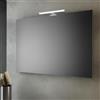 San Marco specchio filo lucido, specchio da bagno con luce, disponibile con o senza lampada da 30 o 45 cm, specchio da parete bagno, installazione semplice e veloce. (100x80 cm, con lampada 30 cm)