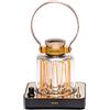 Barebones Block Tower Lanterna - Lanterna LED ricaricabile con luminosità regolabile, modalità sfarfallio candela, finitura ottone e rame, luce portatile per interni ed esterni