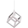 Generic UNIVERSO LAMPADARIO A SOSPENSIONE PENDENTE FORMA CUBO CON ATTACCO E27 FINITURA BIANCO 16CM...