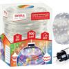 GINMA - Luci Natale LED Interno e Esterno con 8 Effetti Luce, Certificate IP44, Basso Consumo e Impermeabili - Cavo Trasparente (Multicolore, 35 Metri (500 LED))
