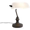 Qazqa banker - Lampada da notaio Classico - 1 luce - L 265 mm - Bianco - Design I Rustico - Soggiorno I Camera da letto