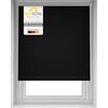 Sol Royal Tenda a Rullo Termica Isolante e Oscurante SolReflect T42-70x220 cm - Ganci per Telaio Inclusi - Nero
