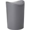 TATAY Cestino Bagno 6L con Coperchio Basculante | Design Compatto e Moderno | Plastica Resistente e Facile da Pulire | Prodotto in Spagna con Capacità 6L | 19 x 19 x 28 cm - Modello Standard - Grigio