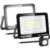 RIGIDON 2x 75W 7500lm faretto con pir sensore di movimento, proiettori led