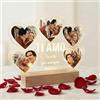 PV Grafik Targa Spotify Personalizzata Ti Amo con 5 Foto, Regalo San Valentino fidanzato originale, Romantico, Anniversario, Natale. (5Cuori)
