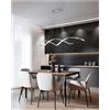 Kovalmax® Lampadario led a onda twist 28 watt luce bianca color argento cromato b56af