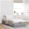 IKAYAA Letto Singolo 90x200 con Contenitore Letto Idraulico con meccanismo di Sollevamento Letto Imbottito con Rete a Doghe-Grigio chiaro-90 x 200 cm