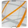 L+ Applique rettangolare 26x26 lampada da parete interno moderna e27 LED Made in Italy Lampada a Muro per Decorazione in Alluminio, Perfetto per Soggiorno Corridoio Bagno Scale (Arancione)