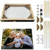 LANZOL Cornice DIY su Tela 60 x 60 cm Cornici per Quadri in Legno Fai-da-Te, Dipinti a Olio, Quadri per Parete, Stampe di Poster, Galleria Domestica in Più Dimensioni con Kit di Autoassemblaggio