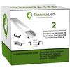 Pianeta Led Profili in Alluminio Bianco da incasso TL1204 in barre da 2 mt per Strisce a Led con cover Opaca tappi e ganci (2 barre Bianco (4 mt)
