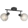 Qazqa chico - Faretto da soffitto/parete Design - 2 luce - L 50.5 cm - Nero - Design - Soggiorno I Camera da letto I Sala da Pranzo I Cucina