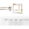 GD LOVES YOUR HOME Bastone Tenda Estensibile Ferro Antichizzato Shabby Chic Asta Anelli Scorritenda MOD.Piazza(Bianco(versione Danneggiata), 160-310cm)