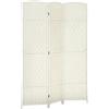 HOMCOM Paravento per interni in legno, 3 pannelli, 135 x 180 cm, divisorio pieghevole, per soggiorno, camera da letto, casa, bianco HOMCOM Paravento per interni in legno, 3 pannelli, 135 x 180 cm