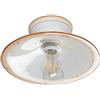 VANNI LAMPADARI - Plafoniera Soffitto Mimosa, Lampadario in Ceramica per Soggiorno e Camera da Letto, Decorata a Mano, Plafoniera Parete, 20 cm, Ocra
