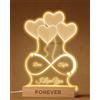 Panorama Lampada Personalizzata Palloncini dell'infinito - 15x22 cm - Quadro Foto LED Comodino - Luce Notturna da Presa Tavolo USB - Decorazioni Casa - Regali San Valentino per lui, Compleanno.