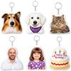 Eletizy Cuscini per animali domestici con foto personalizzate, cuscini divertenti per cani e gatti personalizzati, stampa 3D su entrambi i lati, per compleanno, Natale, Halloween (10cm Portachiavi)