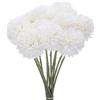 M METERXITY 12-Pz Fiori a Sfera Crisantemo Artificiale, 11 Bouquet Ortensie Finte In Seta Real Touch Fiori Finti per Casa/Matrimonio/Natale/Party/Giardino Ufficio [Bianco Crema]