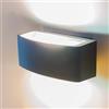 Planetitaly Applique LED da Esterno IP65 1x E27 Doppia Emissione Lampada Intercambiabile Up/Down in Alluminio Lampada Parete, Muro, Luci Facciata, Giardino, Balcone, Alimentazione 230V (Nero)