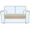 SHUOJIA Copriseduta Divano, Fodera per Cuscino Indipendente, Antiscivolo Copriseduta Divano Elasticizzato Copri Cuscini Divano 1/2/3/4,Protezione del Cuscino Sedile del Divano (Cream Color,2-Seater)