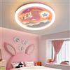 WOQuju LED Plafoniera Rosa Plafoniera Moderna Dimmerabile con Telecomando Lampada Unicorno 70W Plafoniera Adatta per Soggiorno Camera da Letto Asilo Nido Camera dei Bambini Illuminazione Rotonda