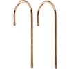 WOONEKY Kit 2 Pezzi Tubi Curvi per Lampadario da Parete in Ferro Oro, Regolabili di Facile Installazione, Design Elegante per Decorazioni Domestiche e Corridoi