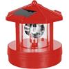 YUETTYY Faro solare a LED rotante, lampada rotante a 360 gradi, impermeabile, luce stradale a LED solare da giardino, lampada decorativa per giardino, prato, patio (rosso)
