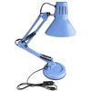maolo Lampada da Scrivania Girevole e Snodabile E27 Struttura Metallica Resistente Braccio Estensibile 72cm Illuminazione Ufficio Casa 230V Cavo 1.5m Morsetto e Base Elegante Design (Blu)