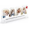 PV Grafik® Cornice Festa del Papà con Foto Personalizzata, Targa in Plexiglass come Idea Regalo Originale per Prima Festa o Regalo Compleanno Papà(Trasparente)